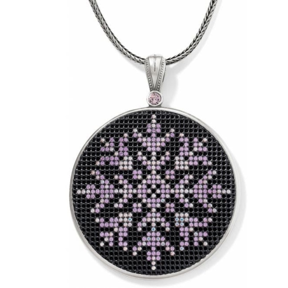 NWT Nordic Star Convertible Brighton Black/Purple Snowflake Necklace